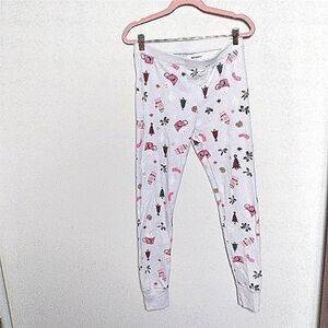 Old Navy Christmas Print Thermal Jogger Pajama Pants Size Medium